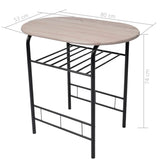 ZNTS Breakfast Bar Set MDF 243001
