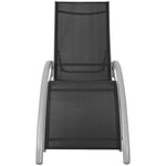 ZNTS Sun Lounger Aluminium Black 42159