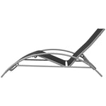 ZNTS Sun Lounger Aluminium Black 42159
