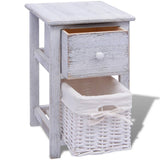 ZNTS Bedside Cabinets 2 pcs Wood White 242867