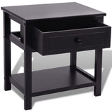 ZNTS Bedside Cabinets 2 pcs Wood Black 242873