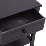 ZNTS Bedside Cabinets 2 pcs Wood Black 242873