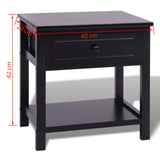 ZNTS Bedside Cabinets 2 pcs Wood Black 242873
