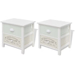 ZNTS French Bedside Cabinets 2 pcs Wood 242875