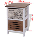 ZNTS Bedside Cabinets 2 pcs Wood 242883