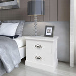 ZNTS French Bedside Cabinet White 242886