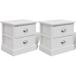 ZNTS French Bedside Cabinets 2 pcs White 242887