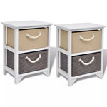 ZNTS Bedside Cabinets 2 pcs Wood 242889