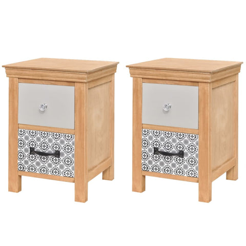 ZNTS Drawer Cabinets 2 pcs 34x34x46 cm Solid Wood 243160
