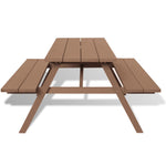 ZNTS Picnic Table with Benches Brown 150x139x72.5 cm WPC 42385