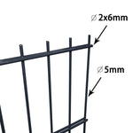 ZNTS 2D Garden Fence Panel 2.008x1.43 m Grey 142055