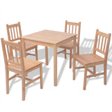 ZNTS Five Piece Dining Set Pinewood 242958