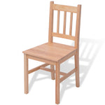 ZNTS Five Piece Dining Set Pinewood 242958