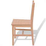 ZNTS Five Piece Dining Set Pinewood 242958