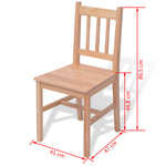 ZNTS Seven Piece Dining Set Pinewood 242960