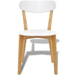 ZNTS Seven Piece Dining Set MDF and Brich Wood 242964