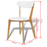ZNTS Seven Piece Dining Set MDF and Brich Wood 242964