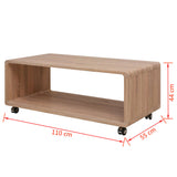ZNTS Coffee Table Brown 242974