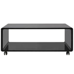 ZNTS High Gloss Coffee Table Black 242976