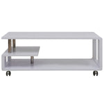 ZNTS High Gloss Coffee Table White 242984