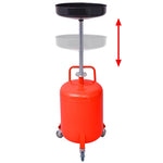 ZNTS Waste Oil Drainer 49.5 L Steel Red 210361