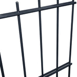 ZNTS 2D Garden Fence Panels & Posts 2008x830 mm 12 m Grey 272539