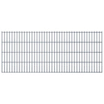 ZNTS 2D Garden Fence Panels & Posts 2008x830 mm 16 m Grey 272541