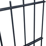 ZNTS 2D Garden Fence Panels & Posts 2008x830 mm 40 m Grey 272553