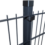 ZNTS 2D Garden Fence Panels & Posts 2008x830 mm 50 m Grey 272558