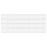 ZNTS 2D Garden Fence Panels & Posts 2008x830 mm 36 m Silver 272576