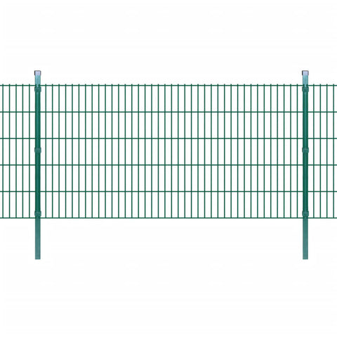 ZNTS 2D Garden Fence Panel & Posts 2008x1030 mm 2 m Green 272584