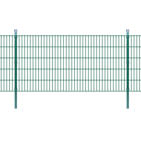 ZNTS 2D Garden Fence Panels & Posts 2008x1030 mm 4 m Green 272585