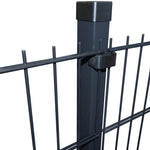 ZNTS 2D Garden Fence Panels & Posts 2008x1030 mm 8 m Grey 272612