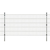 ZNTS 2D Garden Fence Panel & Posts 2008x1030 mm 2 m Silver 272634