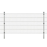 ZNTS 2D Garden Fence Panels & Posts 2008x1030 mm 4 m Silver 272635