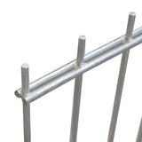 ZNTS 2D Garden Fence Panels & Posts 2008x1030 mm 4 m Silver 272635