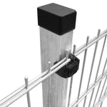 ZNTS 2D Garden Fence Panels & Posts 2008x1030 mm 4 m Silver 272635