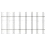 ZNTS 2D Garden Fence Panels & Posts 2008x1030 mm 4 m Silver 272635