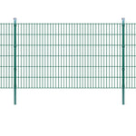 ZNTS 2D Garden Fence Panels & Posts 2008x1230 mm 4 m Green 272660