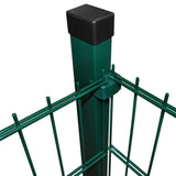 ZNTS 2D Garden Fence Panels & Posts 2008x1230 mm 8 m Green 272662