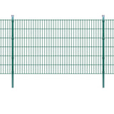 ZNTS 2D Garden Fence Panels & Posts 2008x1230 mm 20 m Green 272668