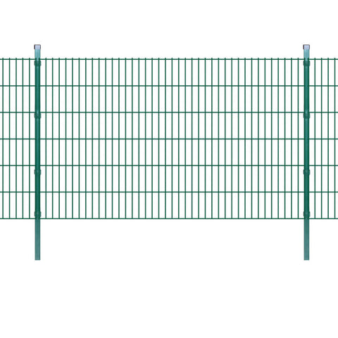 ZNTS 2D Garden Fence Panels & Posts 2008x1230 mm 30 m Green 272673