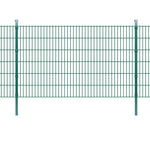 ZNTS 2D Garden Fence Panels & Posts 2008x1230 mm 34 m Green 272675