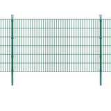 ZNTS 2D Garden Fence Panels & Posts 2008x1230 mm 36 m Green 272676