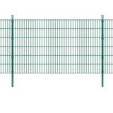 ZNTS 2D Garden Fence Panels & Posts 2008x1230 mm 42 m Green 272679