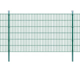 ZNTS 2D Garden Fence Panels & Posts 2008x1230 mm 44 m Green 272680