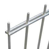 ZNTS 2D Garden Fence Panel & Posts 2008x1230 mm 2 m Silver 272709