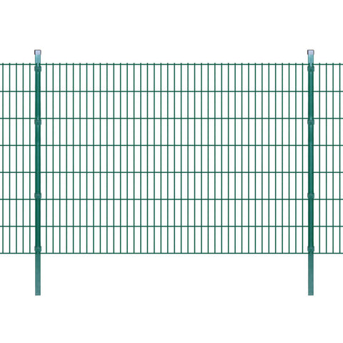 ZNTS 2D Garden Fence Panel & Posts 2008x1430 mm 2 m Green 272734