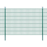 ZNTS 2D Garden Fence Panels & Posts 2008x1430 mm 6 m Green 272736