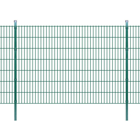 ZNTS 2D Garden Fence Panels & Posts 2008x1430 mm 14 m Green 272740